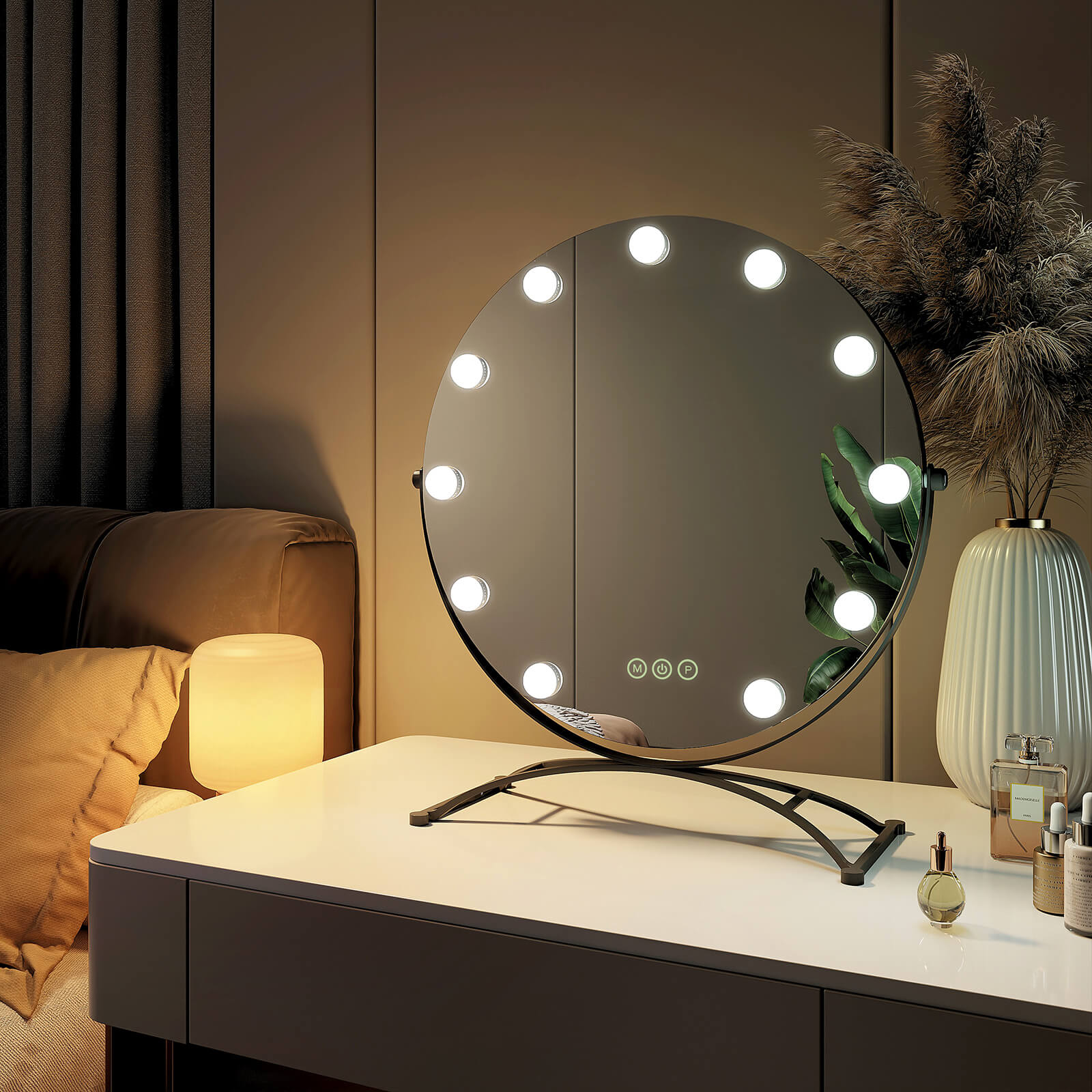 emke-cm11-miroir-cosm-tique-rond-noir-50-cm-7x-led image 7