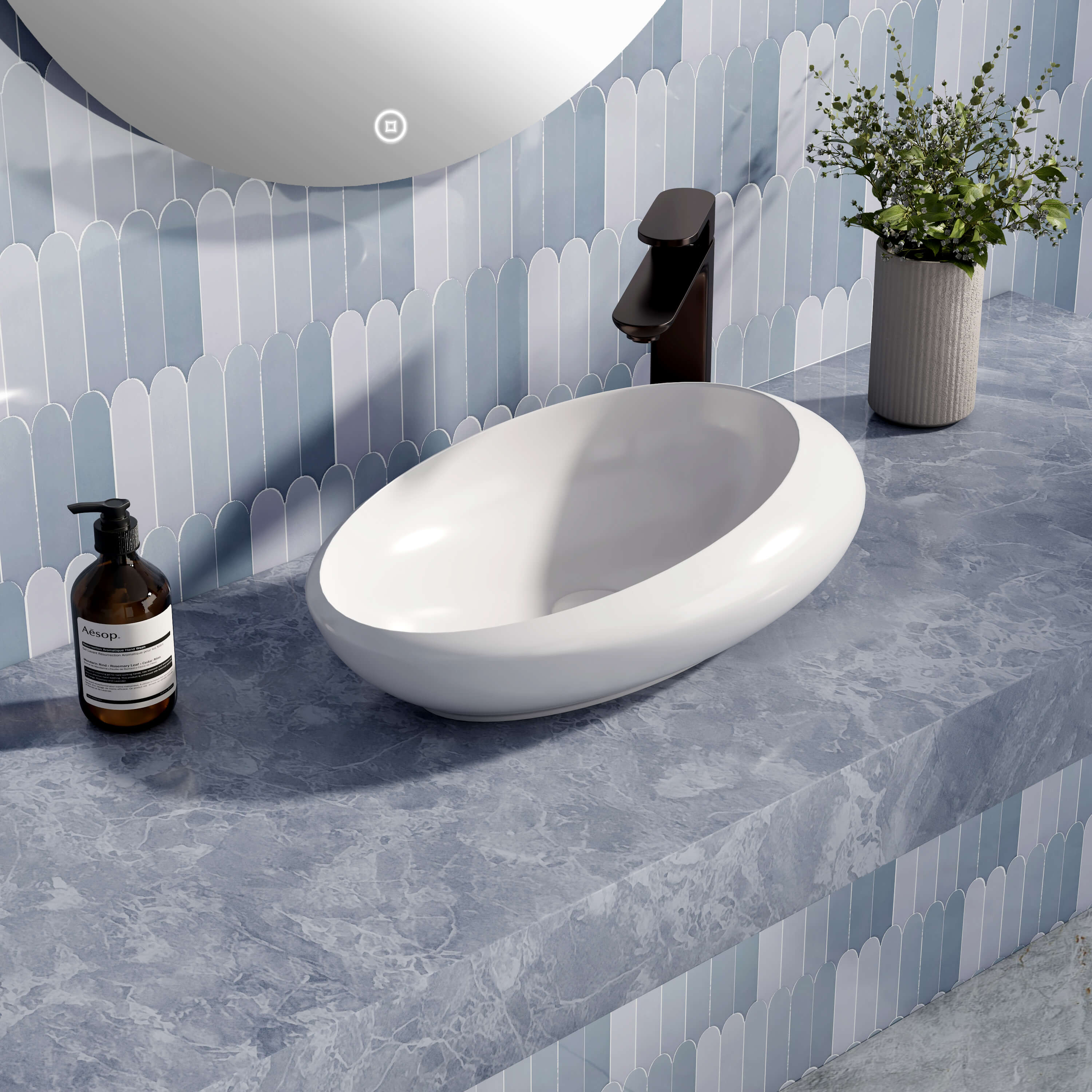 emke-cb07-vasque-poser-ovale-blanche-68-cm image 7