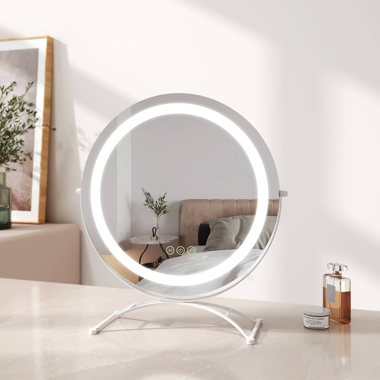 emke-cm07-miroir-cosm-tique-rond-blanc-40-cm-led image 1
