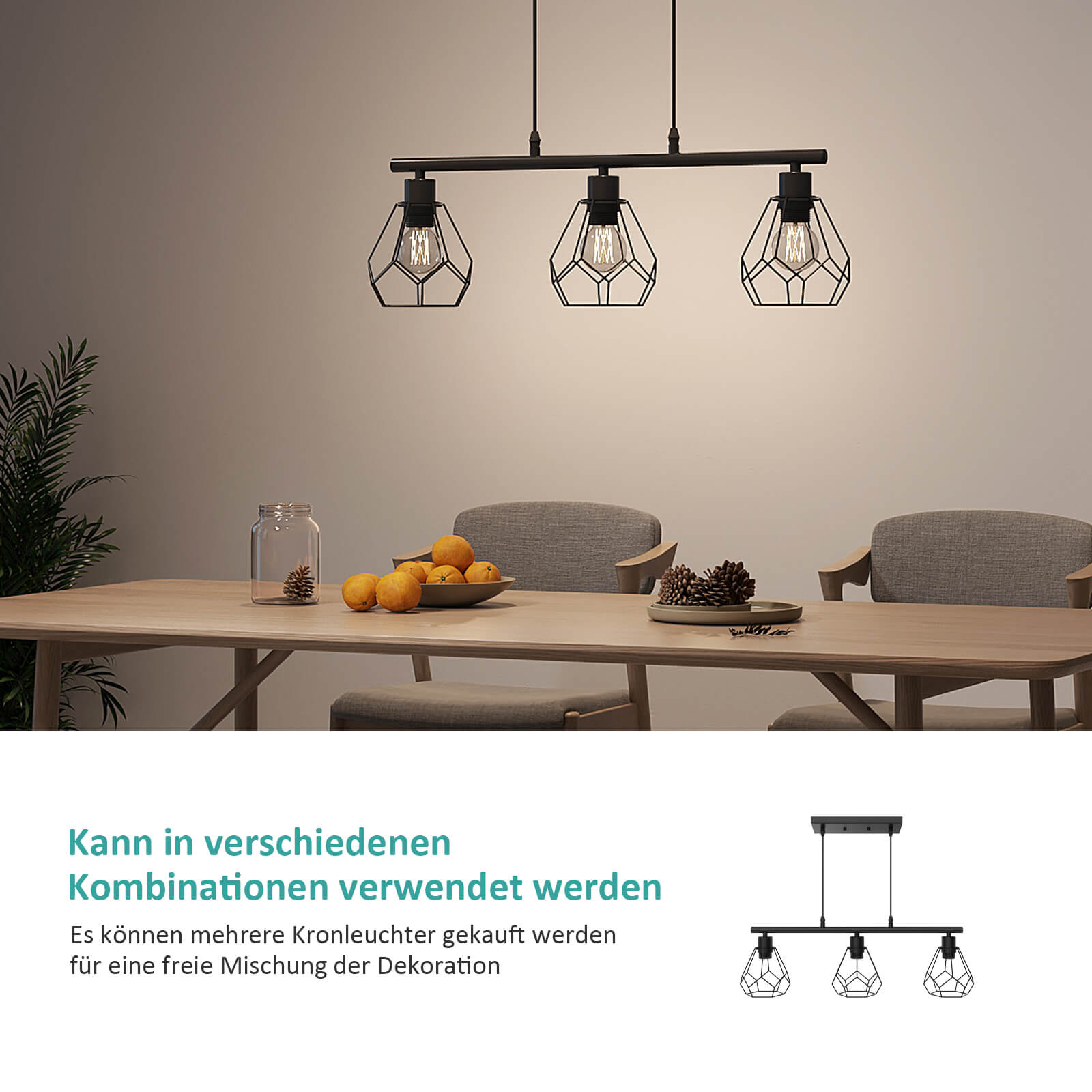 emke-luminaire-l25b2bl-suspension-3-lampes-noire-e27 image 6