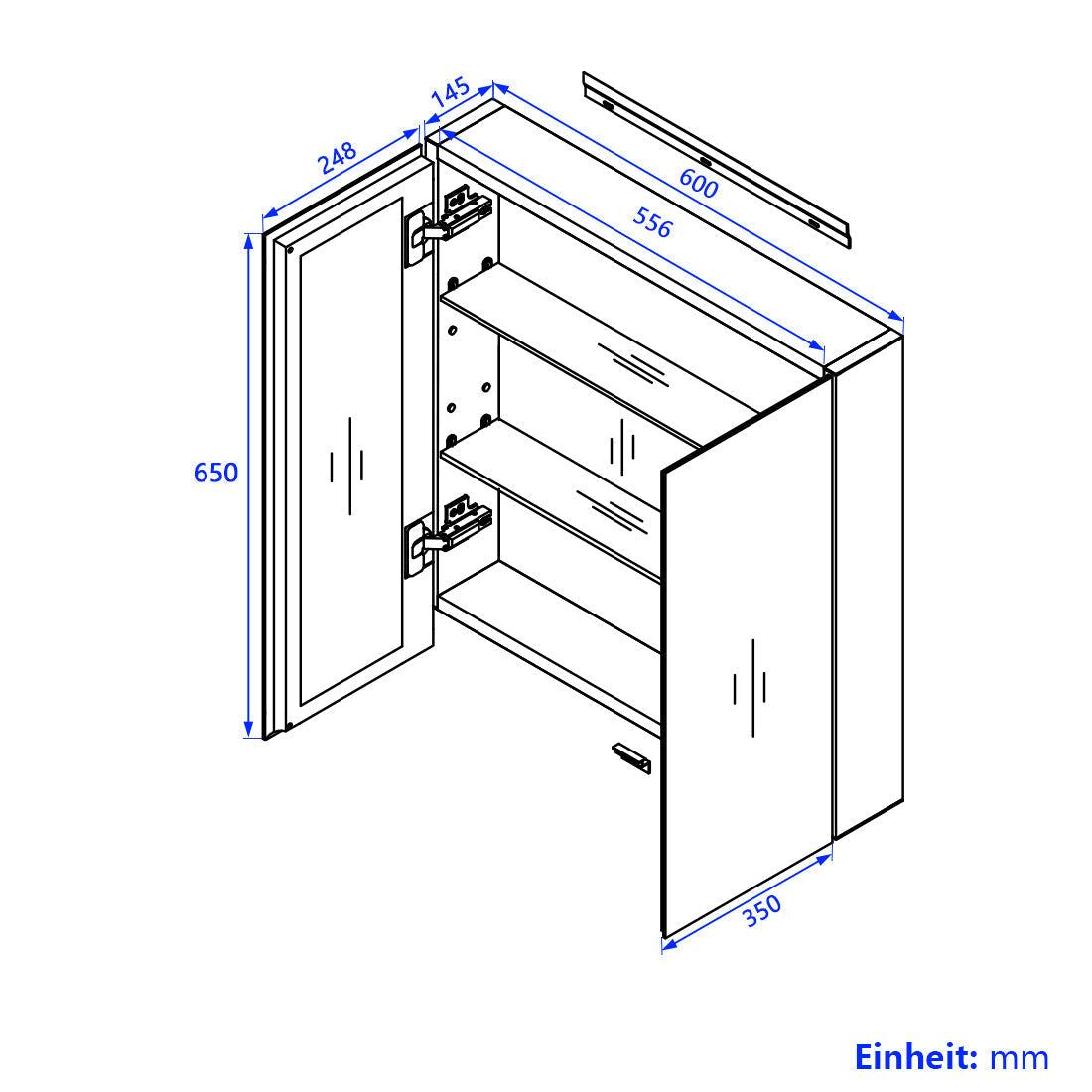 emke-mc6-armoire-miroir-salle-de-bain-60x65-blanc-2-portes image 4