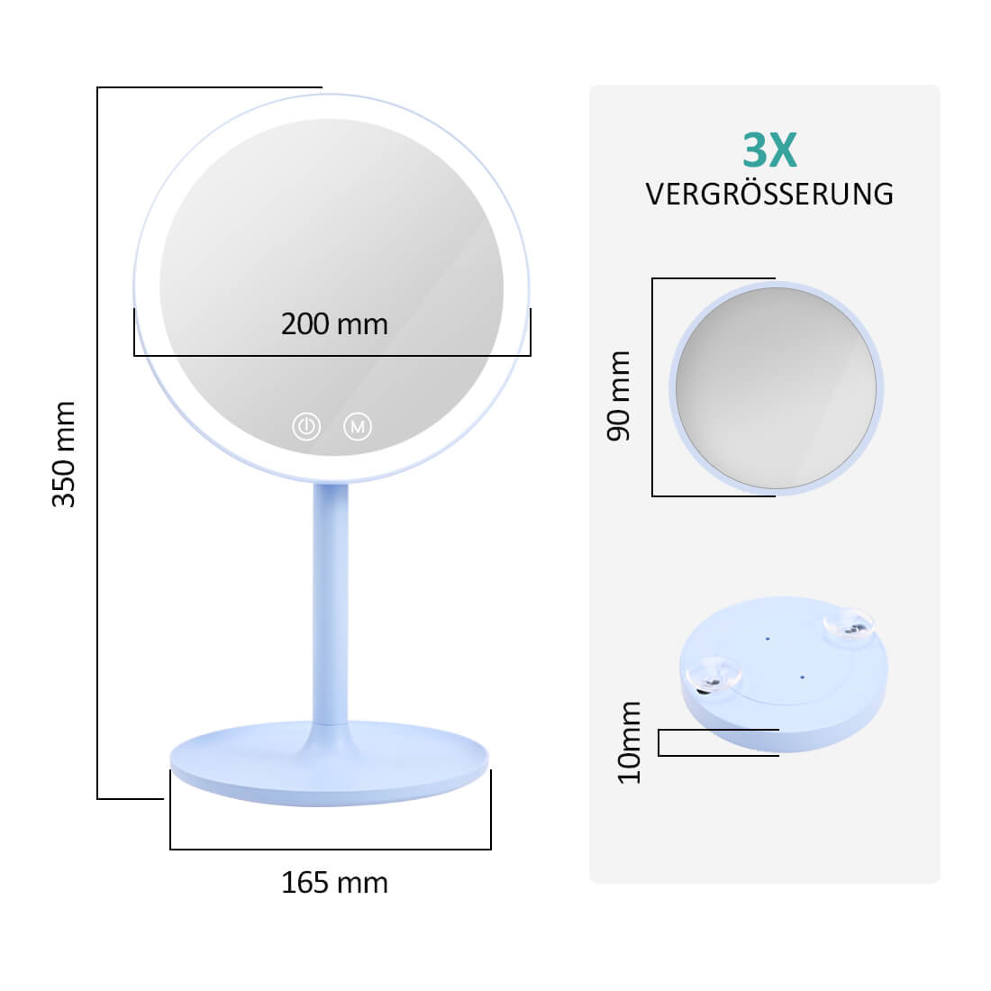 emke-miroir-grossissant-lumineux-led-blanc-1x-3x-usb image 6