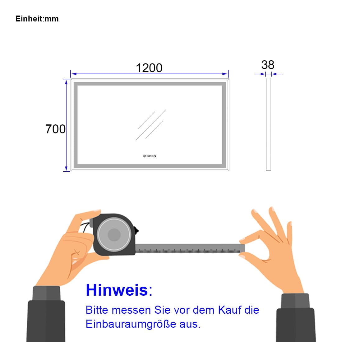 emke-lm23-miroir-salle-de-bain-100x70-cm-noir-4300k image 5