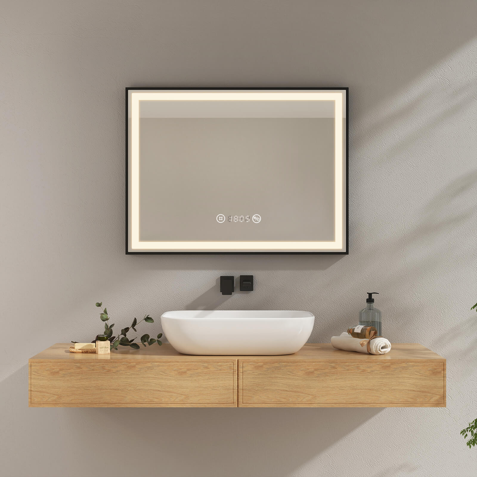 emke-lm23-miroir-salle-de-bain-100x70-cm-noir-4300k image 3