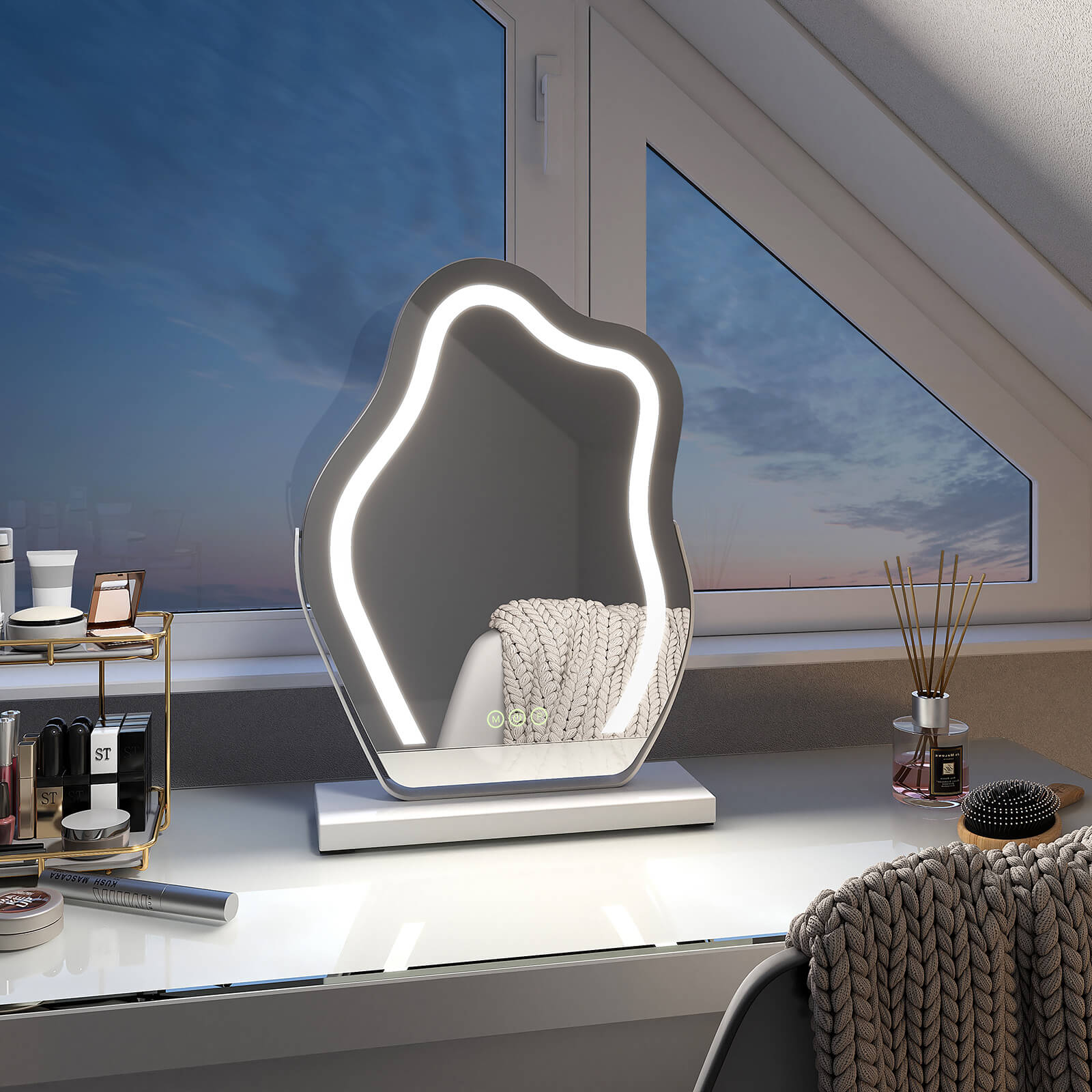 emke-miroir-grossissant-cm14-maquillage-led-noir-30x40-cm image 3