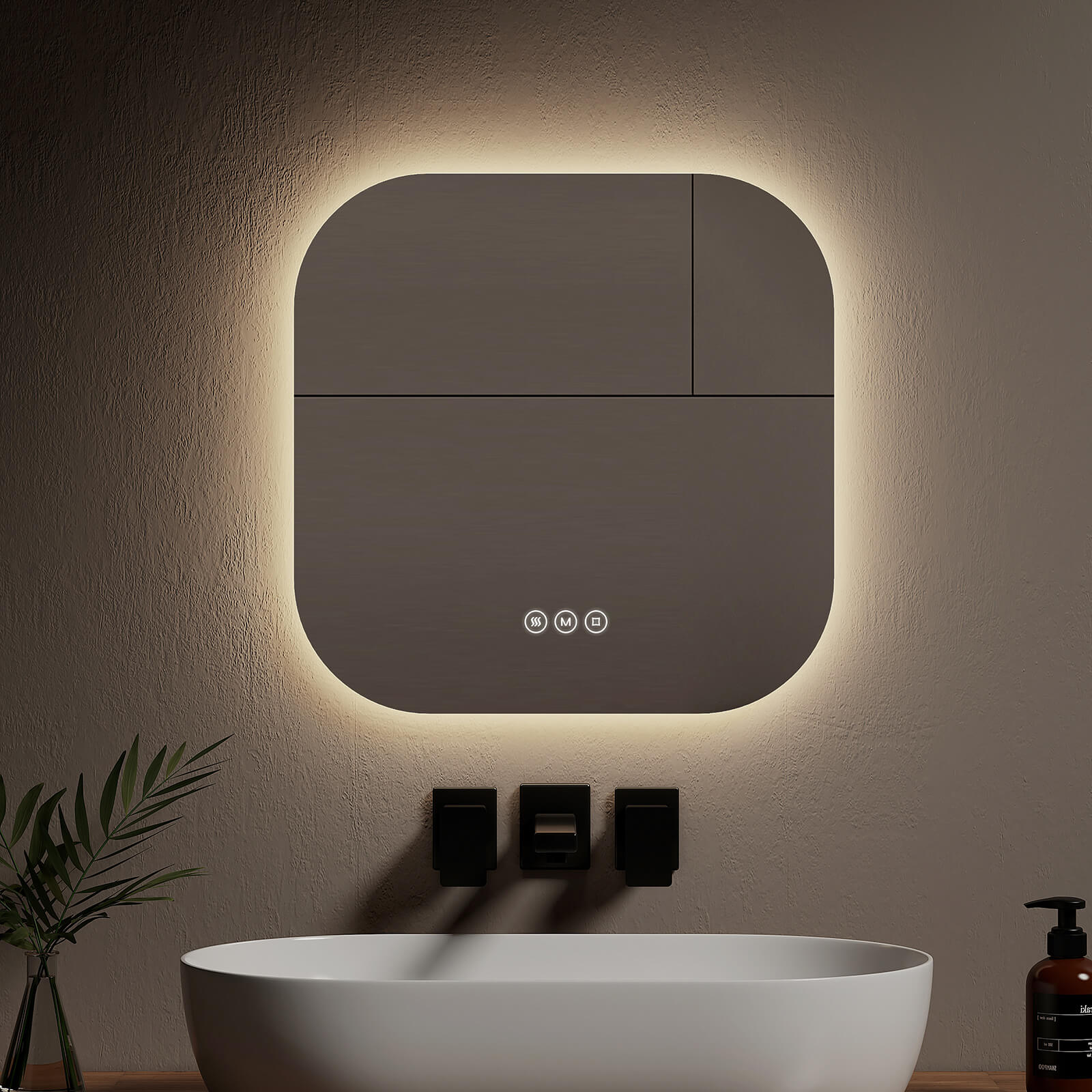 emke-lm32-miroir-led-sans-cadre-3-couleurs-60x60 image 3