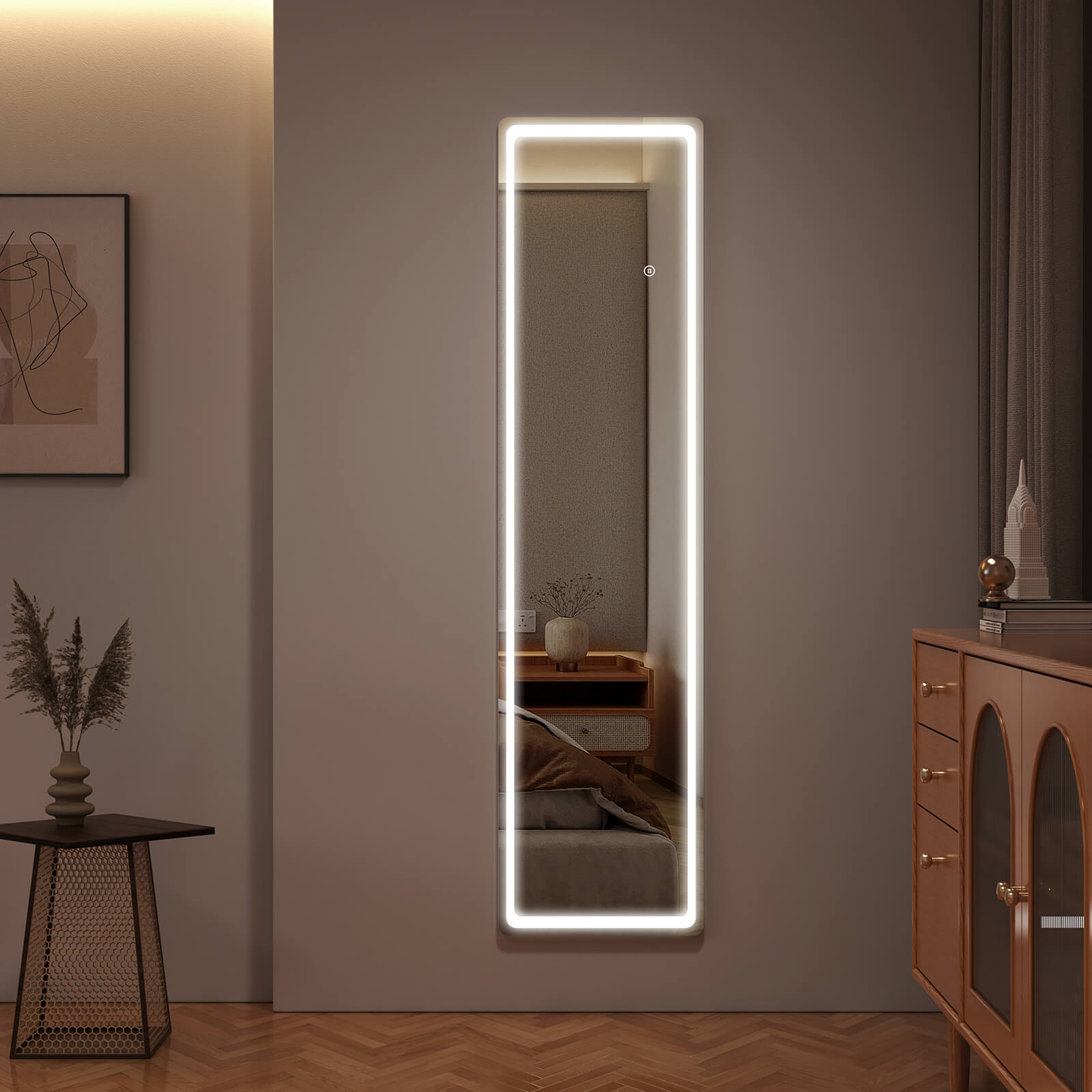emke-fm01-miroir-sur-pied-led-160x40-tactile-3-couleurs image 2