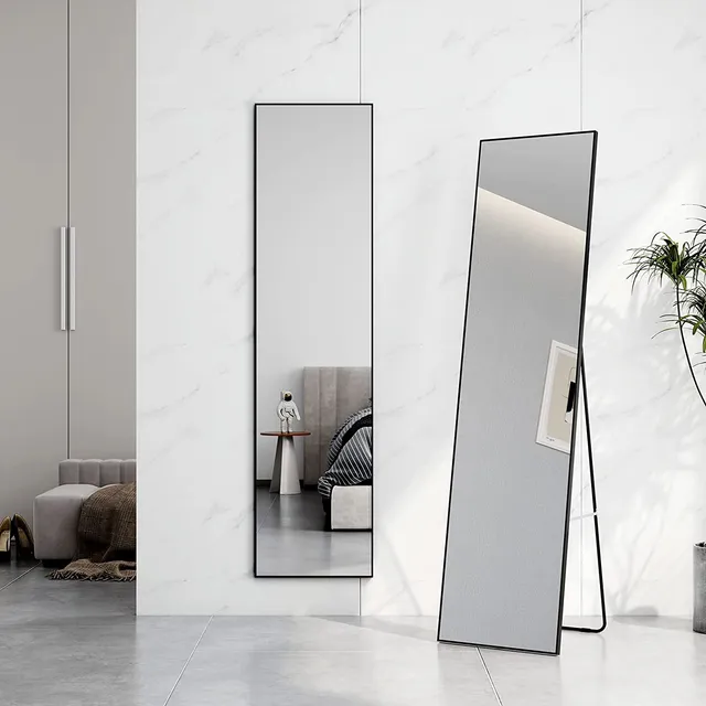 emke-fm02-miroir-sur-pied-pleine-longueur-noir-160x40-cm image 1