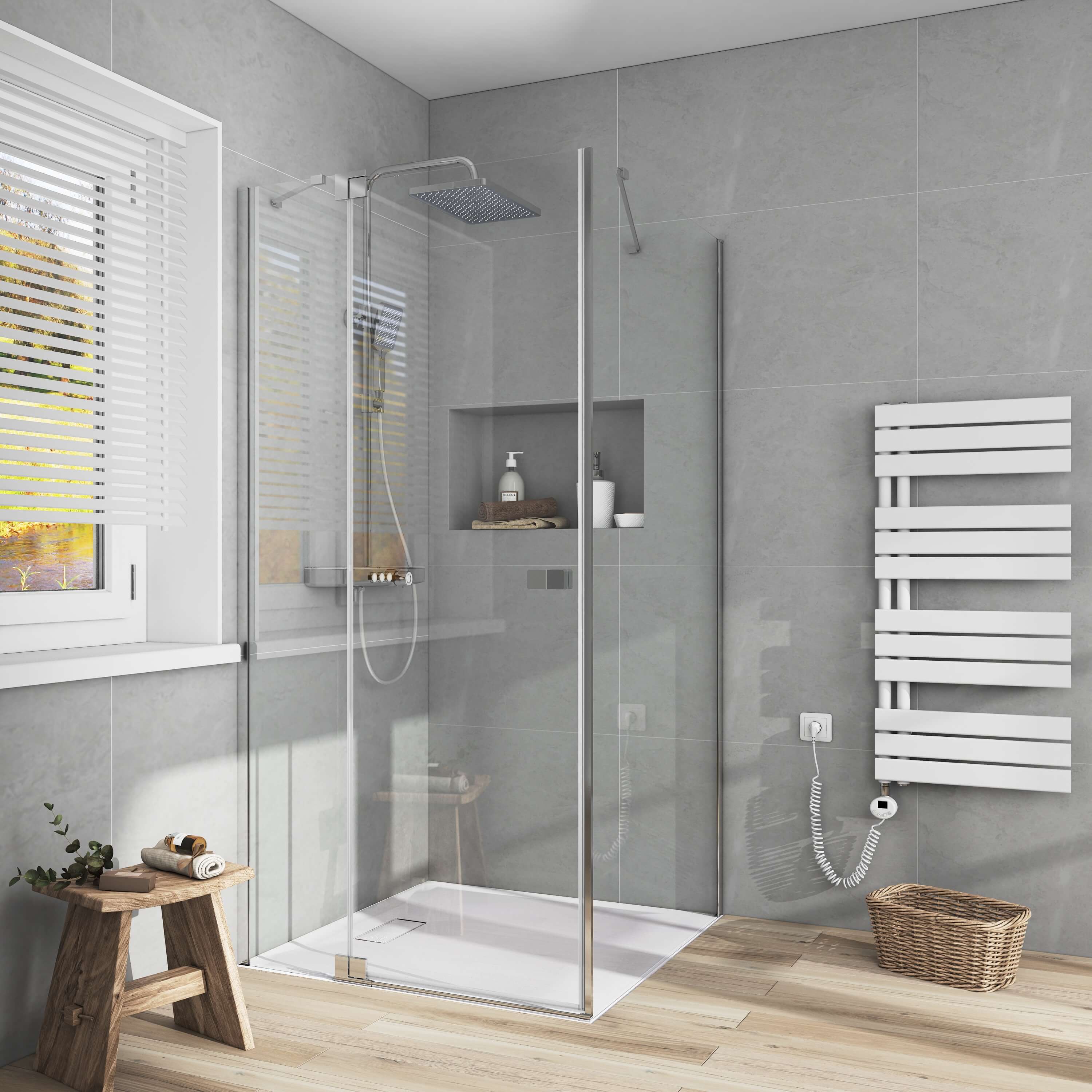 emke-cabine-de-douche-90x190-90x190-chrome-verre-6-mm image 1