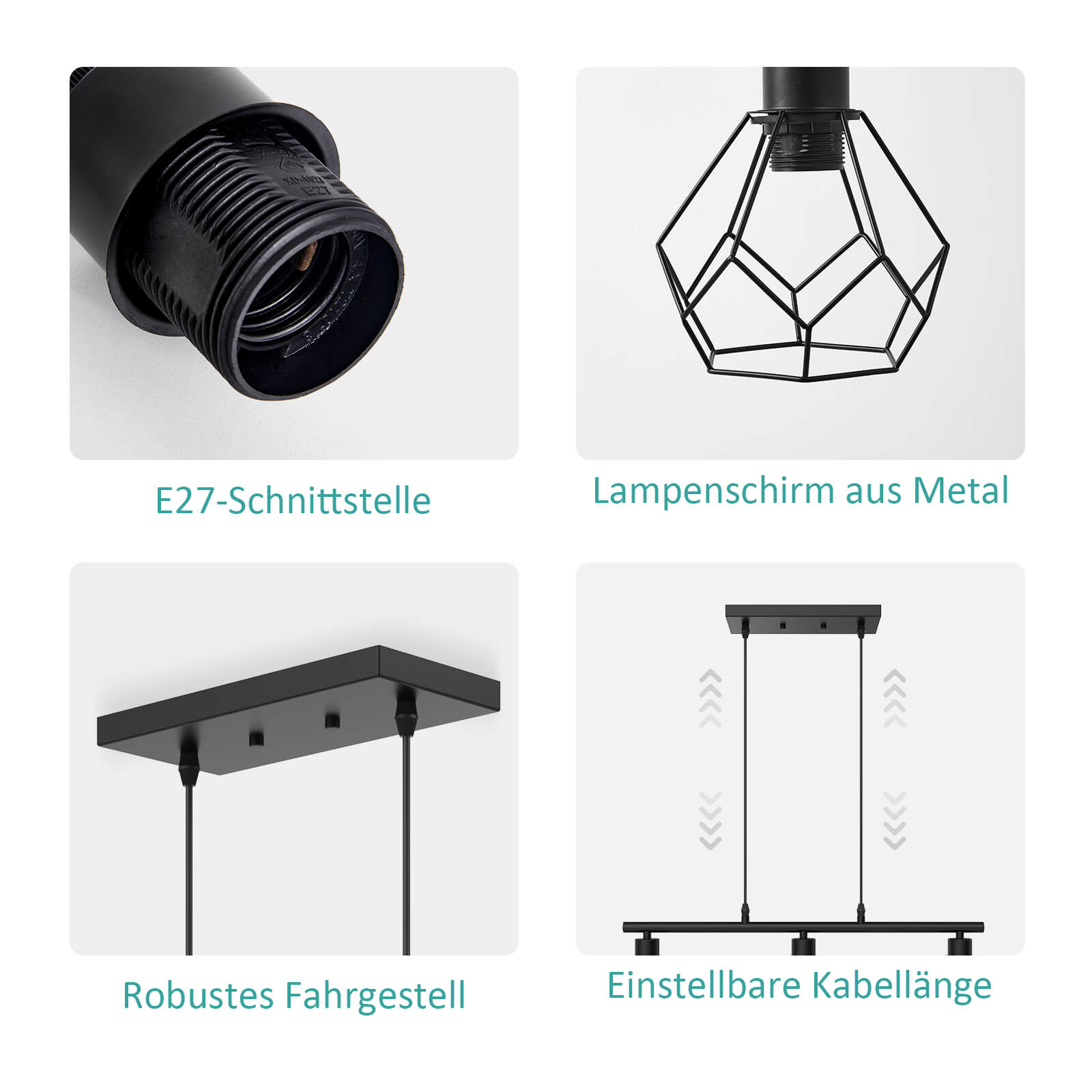 emke-luminaire-l25b2bl-suspension-3-lampes-noire-e27 image 7
