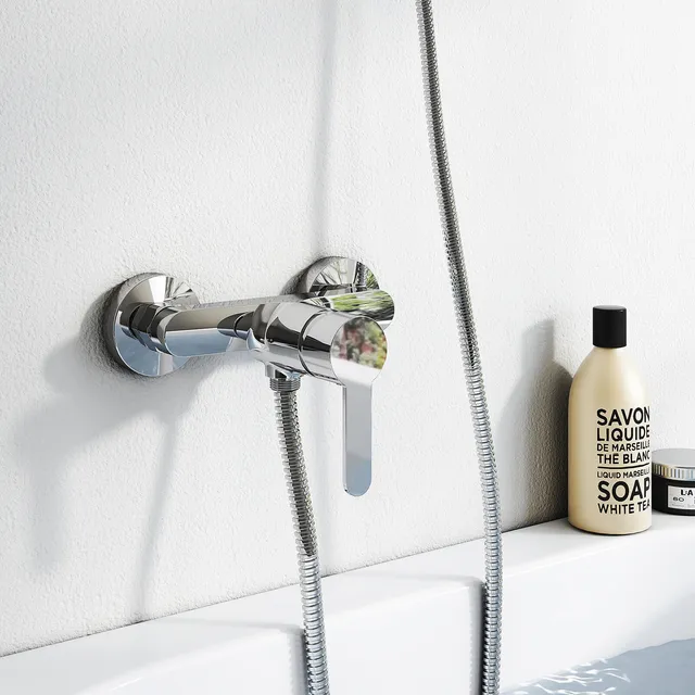 emke-f03-mitigeur-de-douche-mural-chrom-levier-unique-laiton image 1
