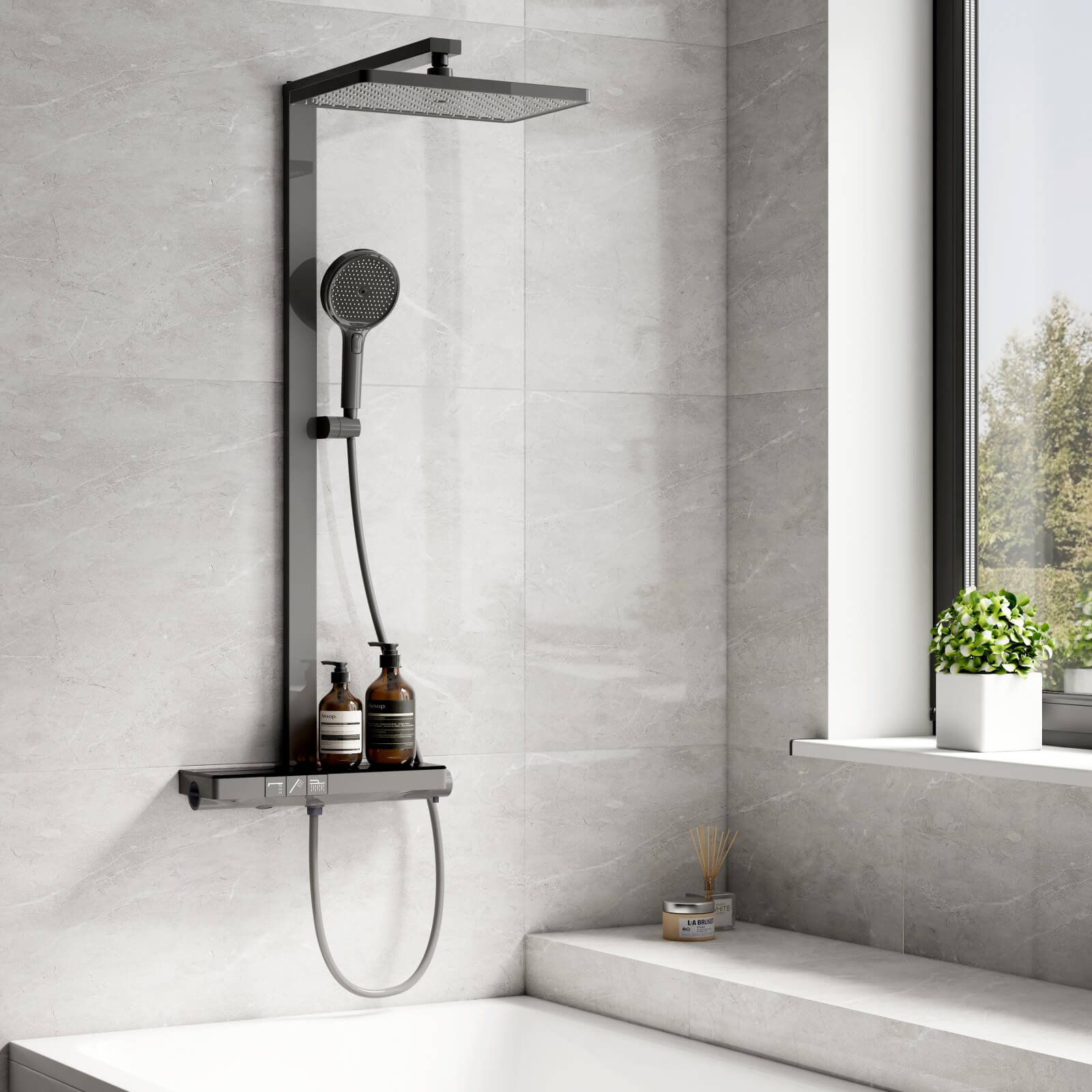 emke-f11-colonne-douche-thermostatique-anthracite image 1