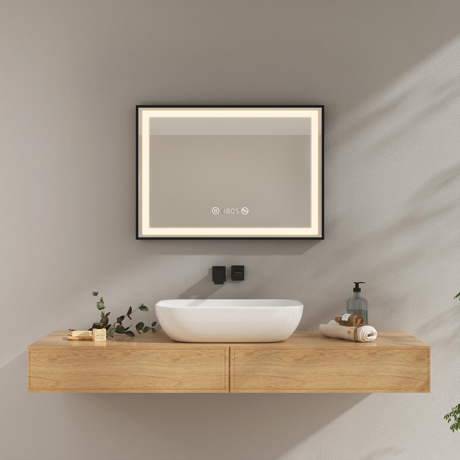 emke-lm23-miroir-salle-de-bain-100x70-cm-noir-4300k image 4