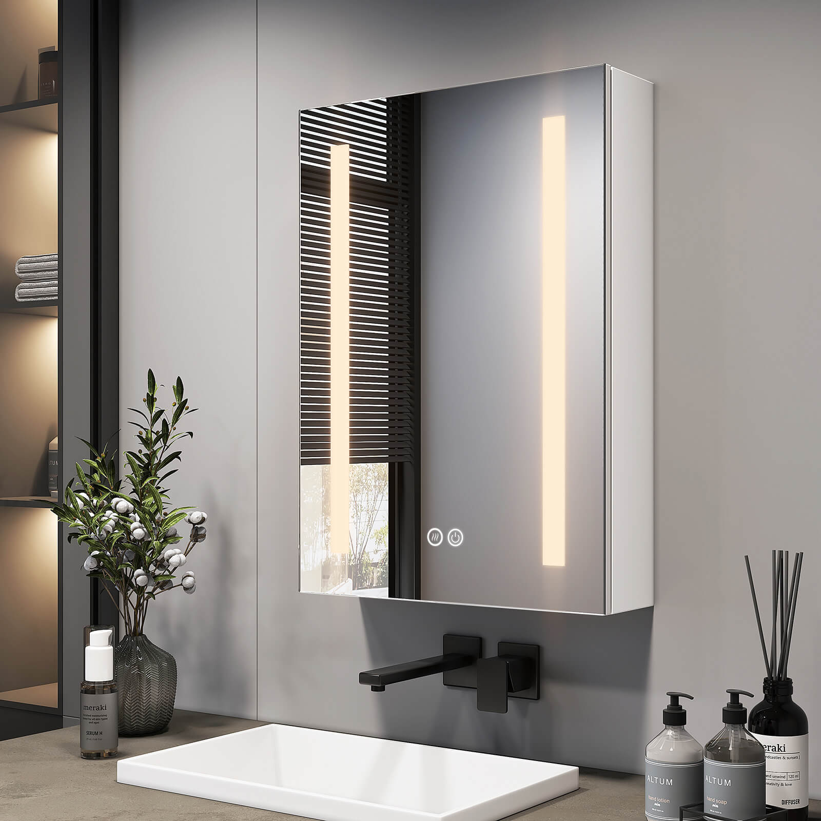 emke-mc01-armoire-murale-salle-de-bain-50x70-led-1-porte image 2