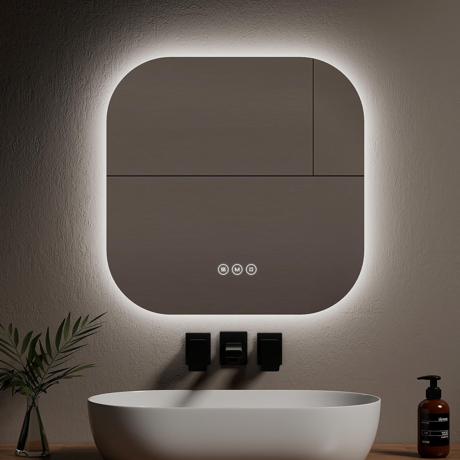 emke-lm32-miroir-led-sans-cadre-3-couleurs-60x60 image 2