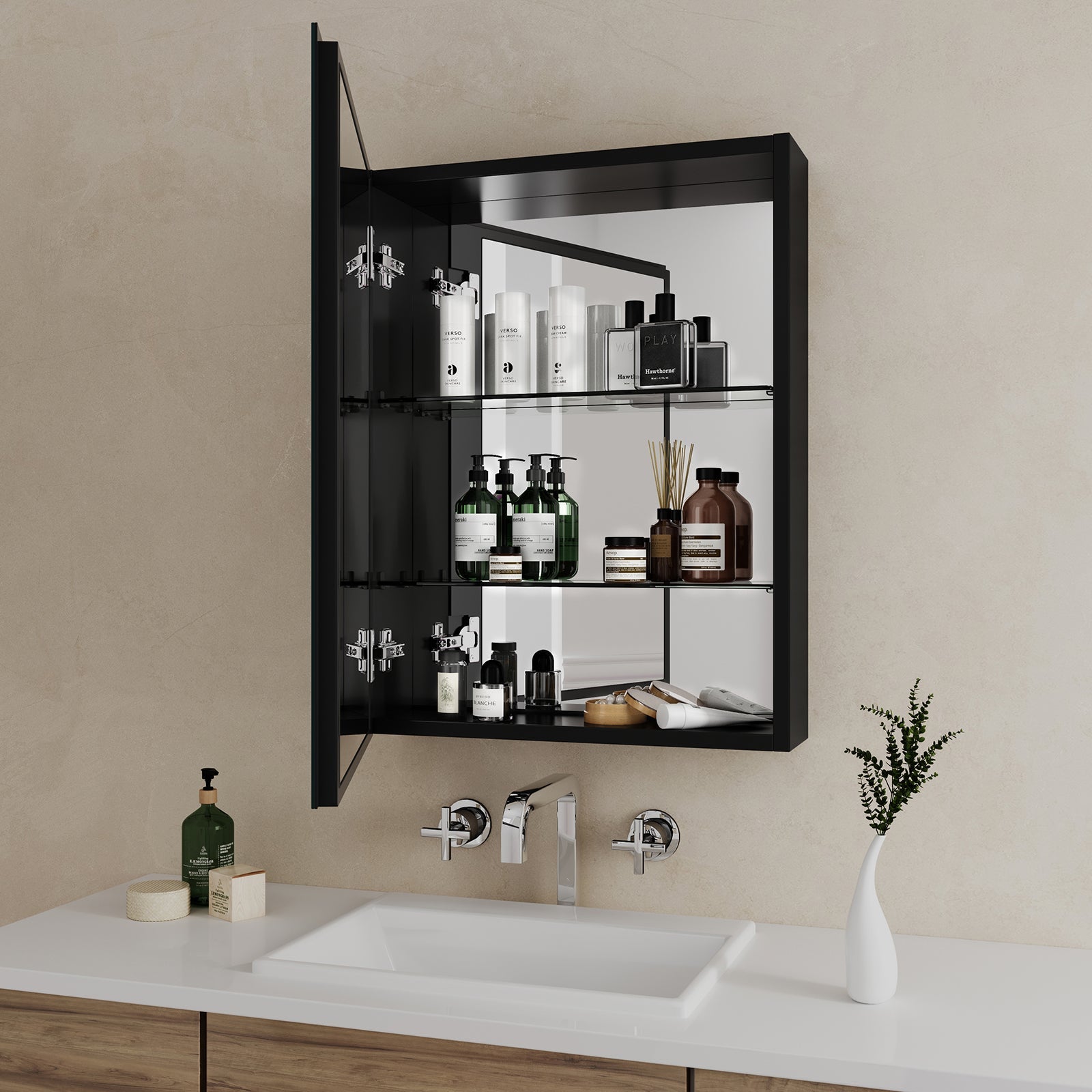 emke-mc5-armoire-miroir-salle-de-bain-50x65-cm-noir image 4