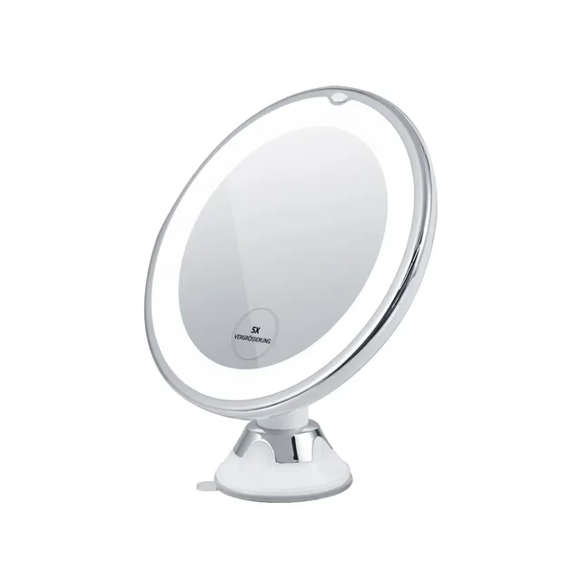 emke-miroir-grossissant-led-5x-ventouse-175-mm-rotatif-360 image 1