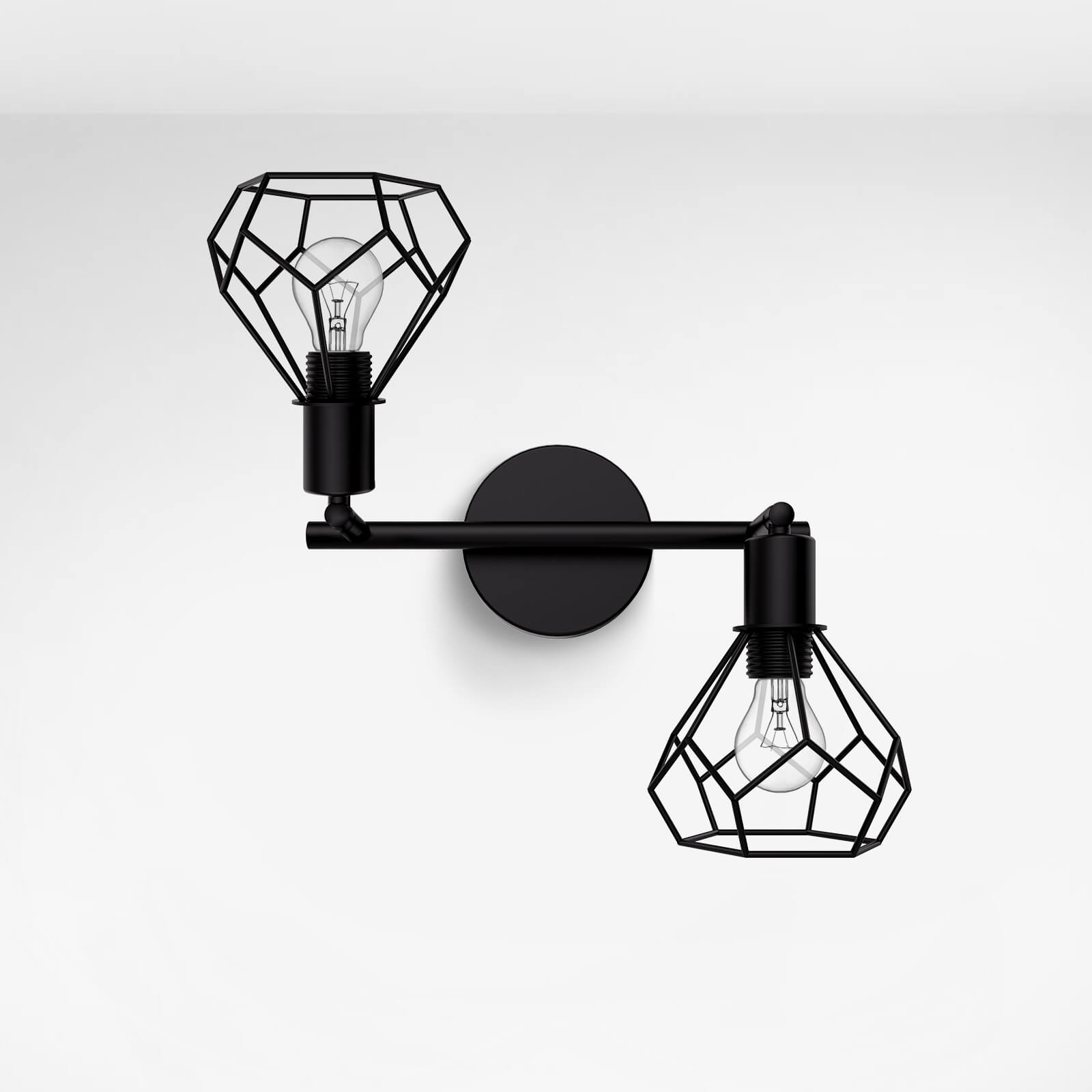 emke-l25a2bl-plafonnier-2-lampes-noir-e14 image 2