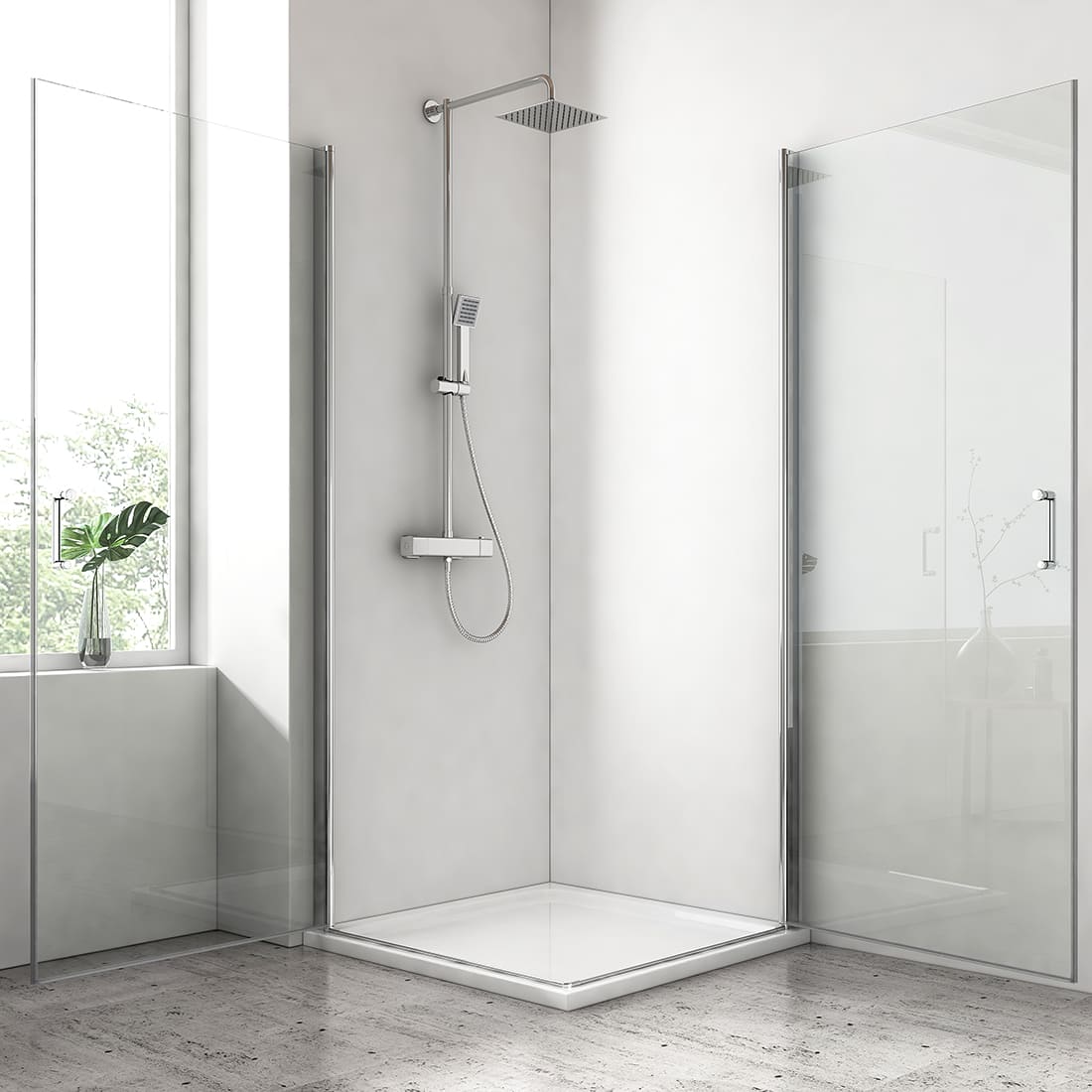 emke-cabine-douche-angle-90x90x195cm-verre-nano image 7