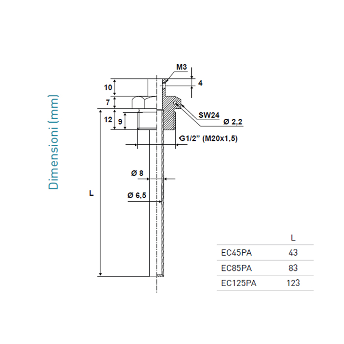 fantini-cosmi-ec-pa-douille-sonde-de-temp-rature-tuyauterie image 2