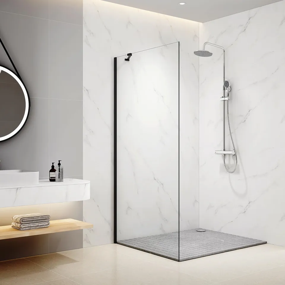 emke-paroi-douche-italienne-noire-90x195-verre-8mm image 1