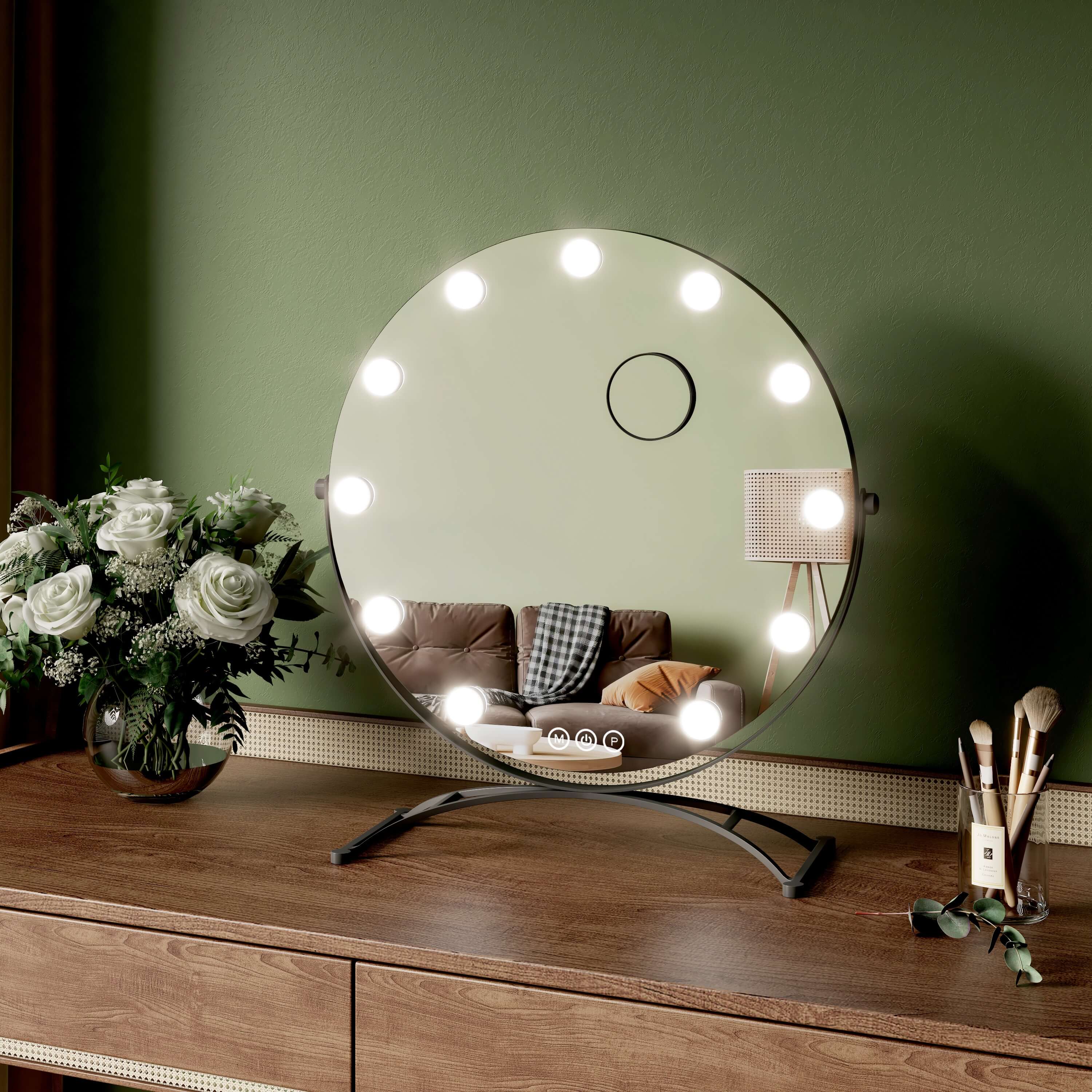 emke-cm11-miroir-cosm-tique-rond-noir-50-cm-7x-led image 2