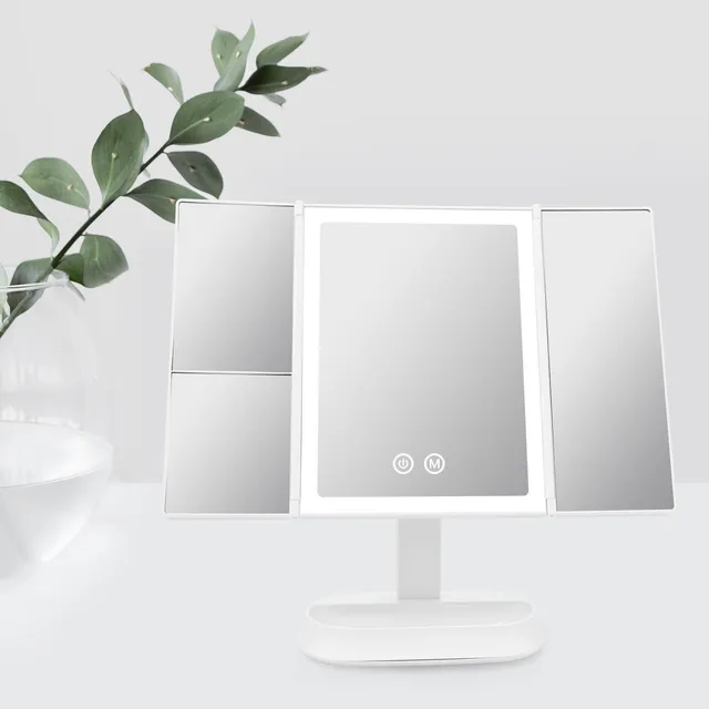 emke-miroir-grossissant-cm03bkmx1-maquillage-lumineux-blanc-5x-7x image 1