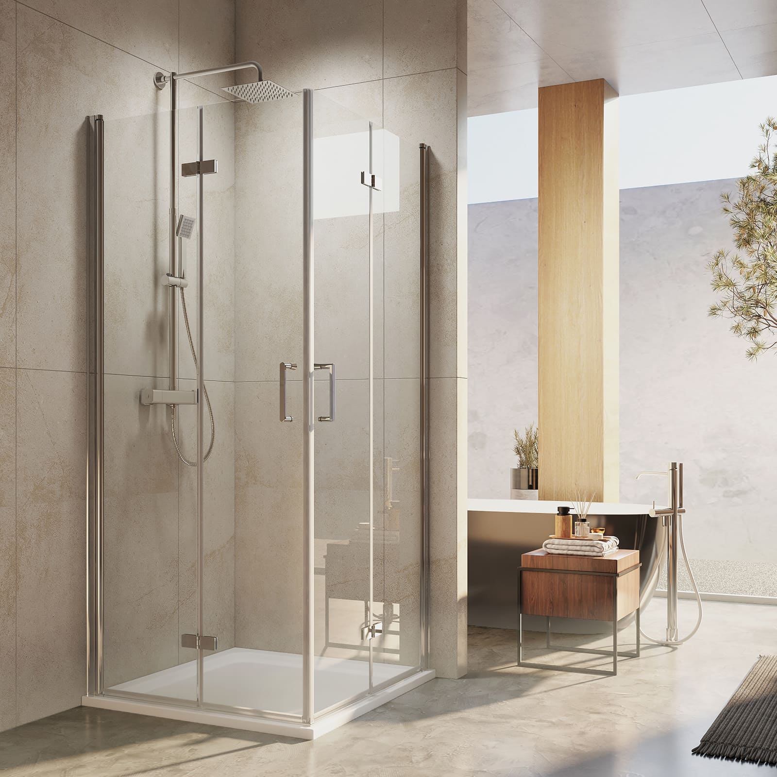 emke-cabine-de-douche-double-porte-pliante-90x195-verre image 6