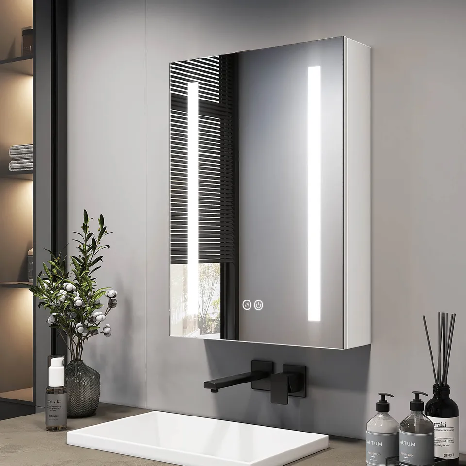 emke-mc01-armoire-murale-salle-de-bain-50x70-led-1-porte image 1