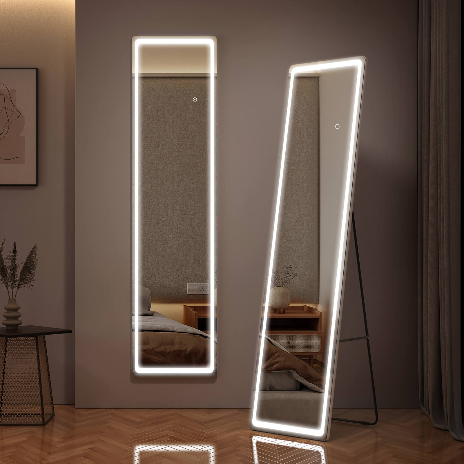 emke-fm01-miroir-sur-pied-led-160x40-tactile-3-couleurs image 3