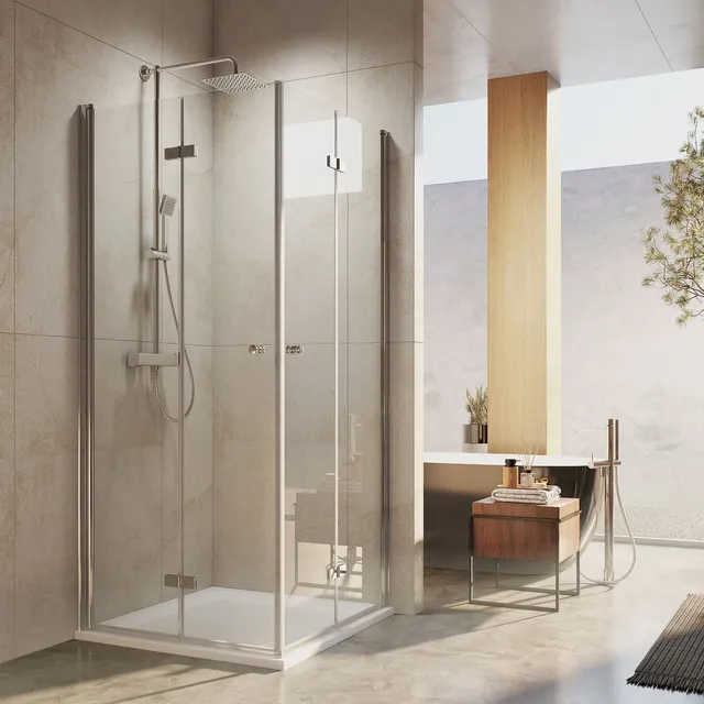 emke-cabine-de-douche-double-porte-pliante-90x195-verre image 1