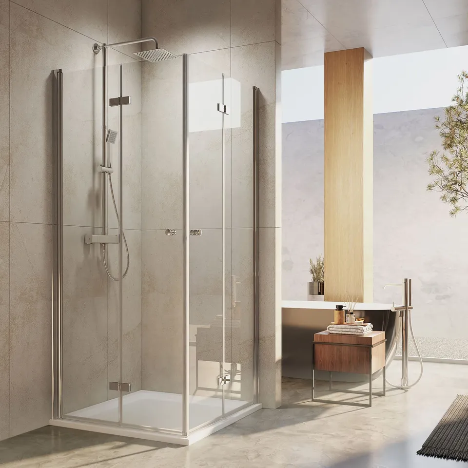 emke-cabine-de-douche-double-porte-pliante-90x195-verre image 1