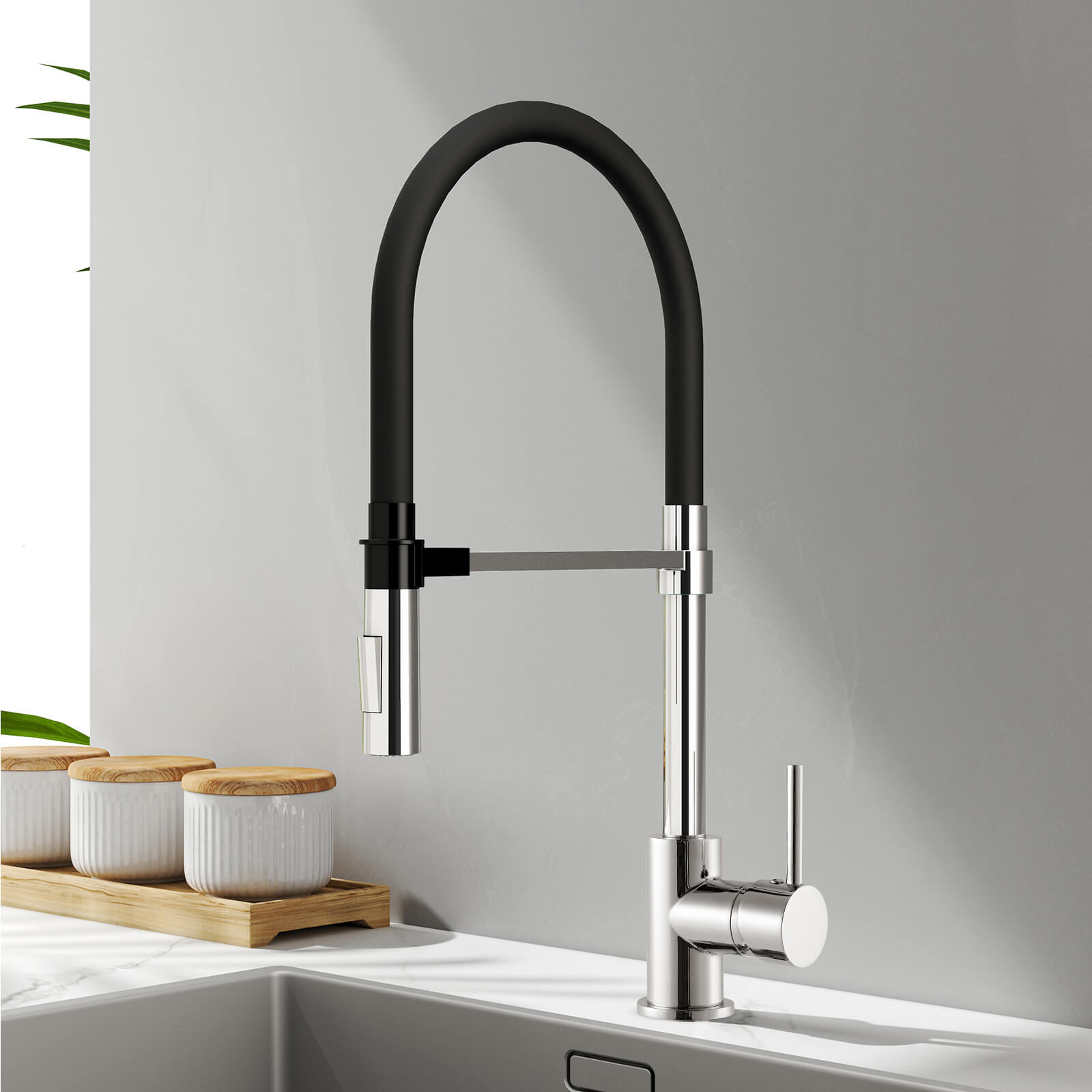 emke-f17-mitigeur-cuisine-2-jets-orientable-chrom-360 image 2