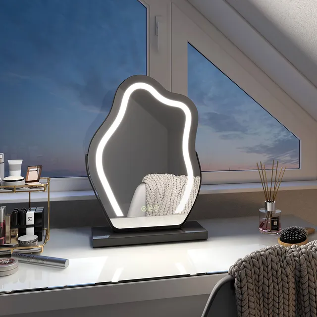 emke-miroir-grossissant-cm14-maquillage-led-noir-30x40-cm image 1
