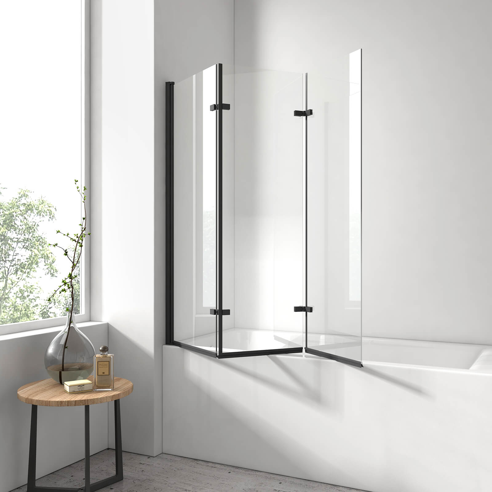 emke-pare-baignoire-rabattable-3-volets-120-cm-noir-verre-6-mm image 3