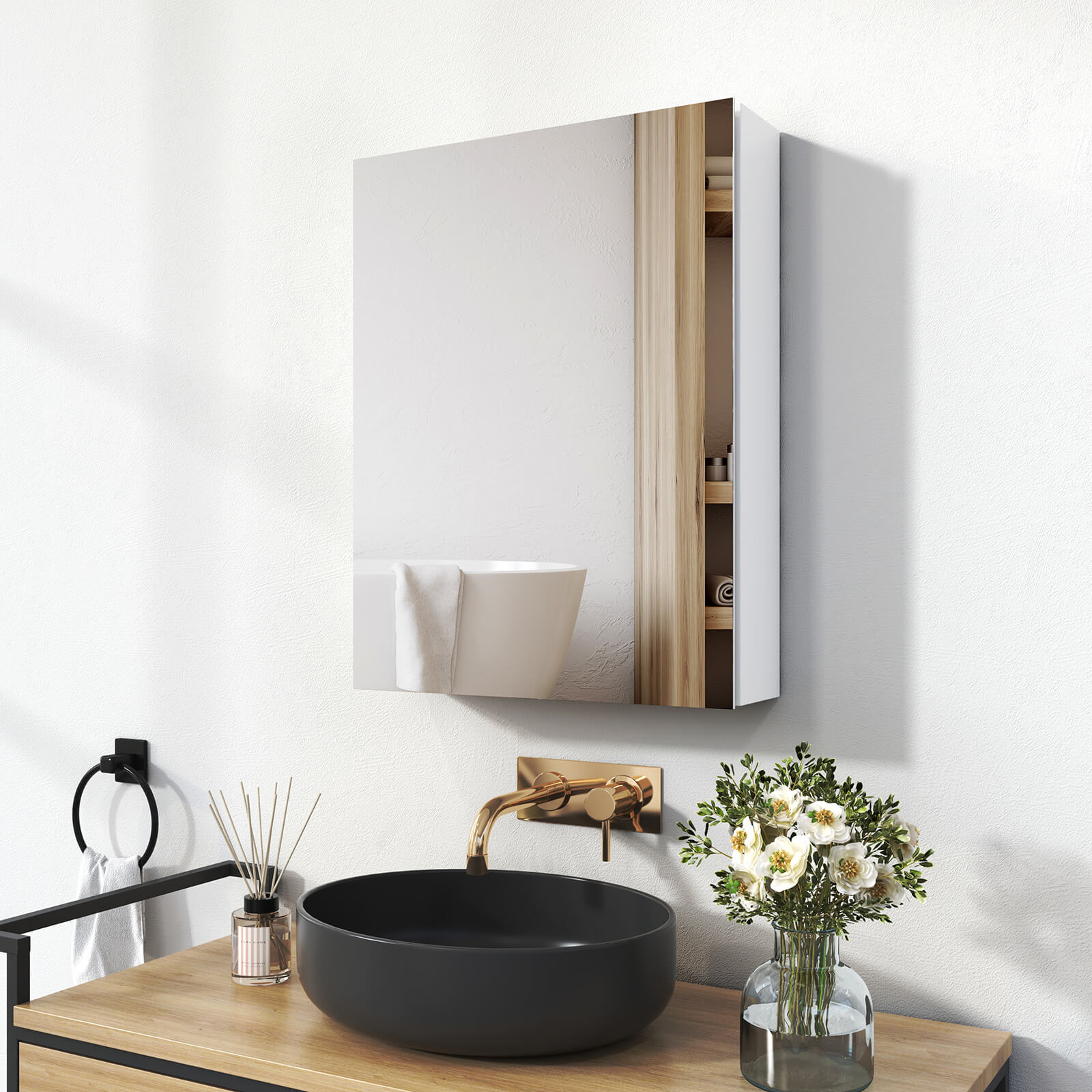 emke-mc5-armoire-miroir-salle-de-bain-50x65-cm-noir image 3