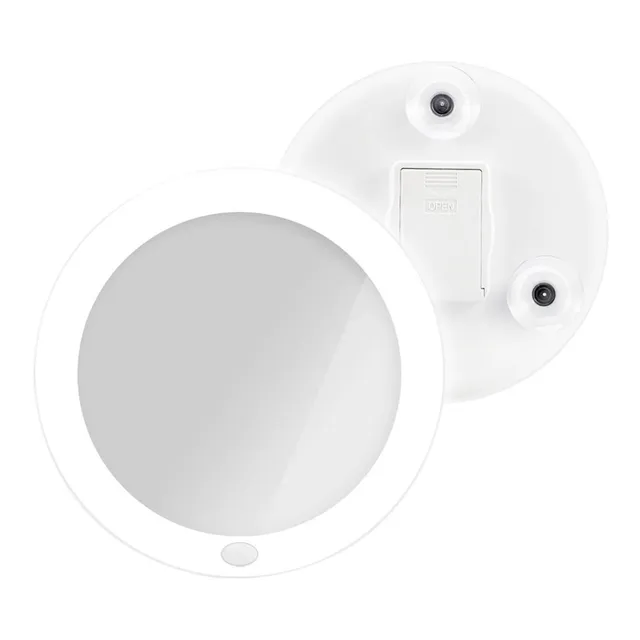 emke-miroir-grossissant-5x-lumineux-ventouse-blanc-165-mm image 1