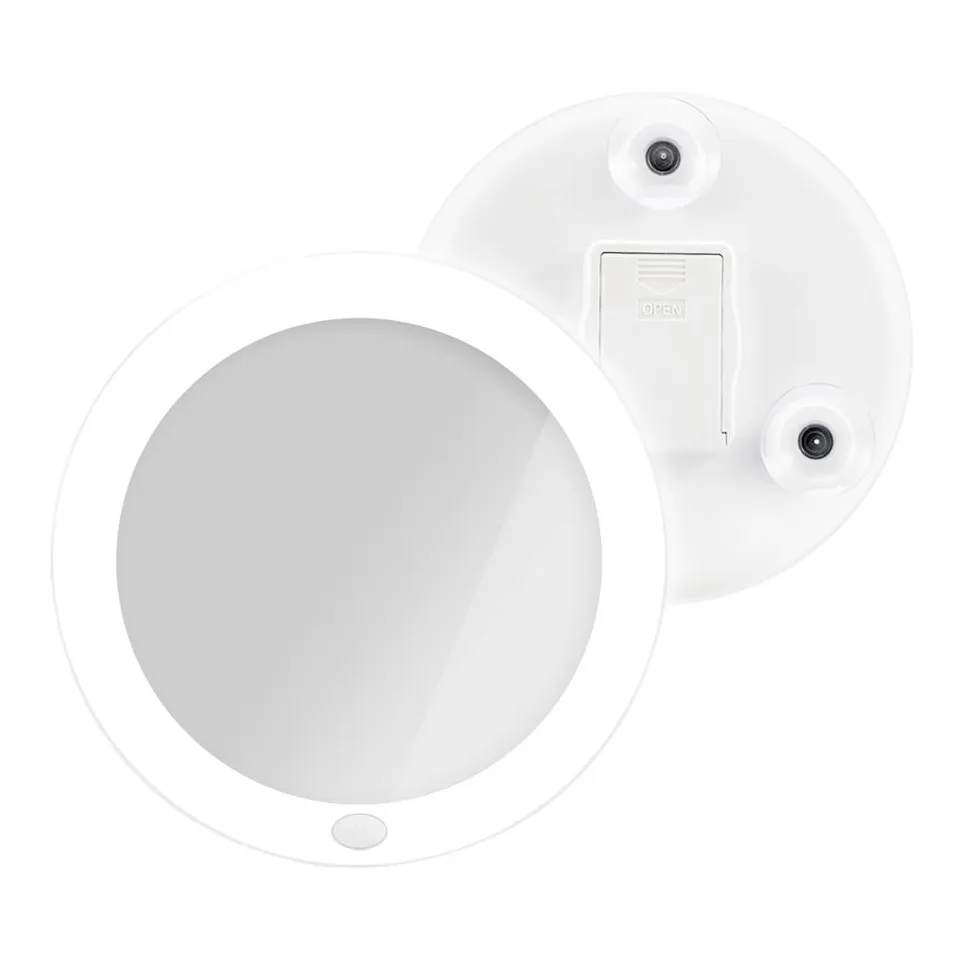 emke-miroir-grossissant-5x-lumineux-ventouse-blanc-165-mm image 1