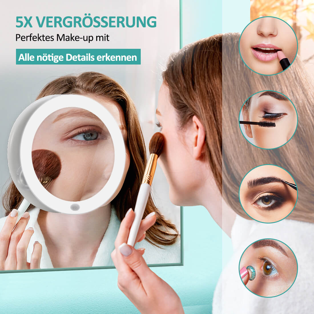 emke-miroir-grossissant-5x-lumineux-ventouse-blanc-165-mm image 5
