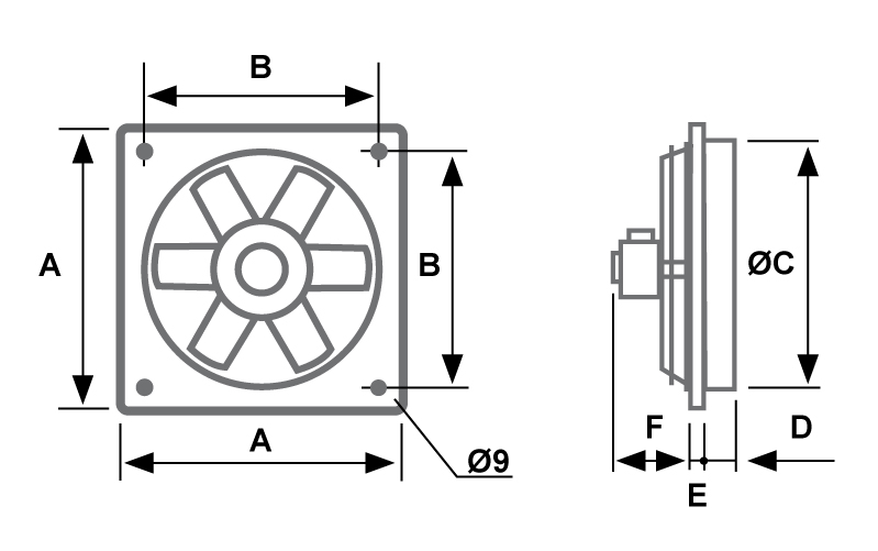 fantini-cosmi-afm-ventilateur-axial-extracteur-mural-domestique image 2