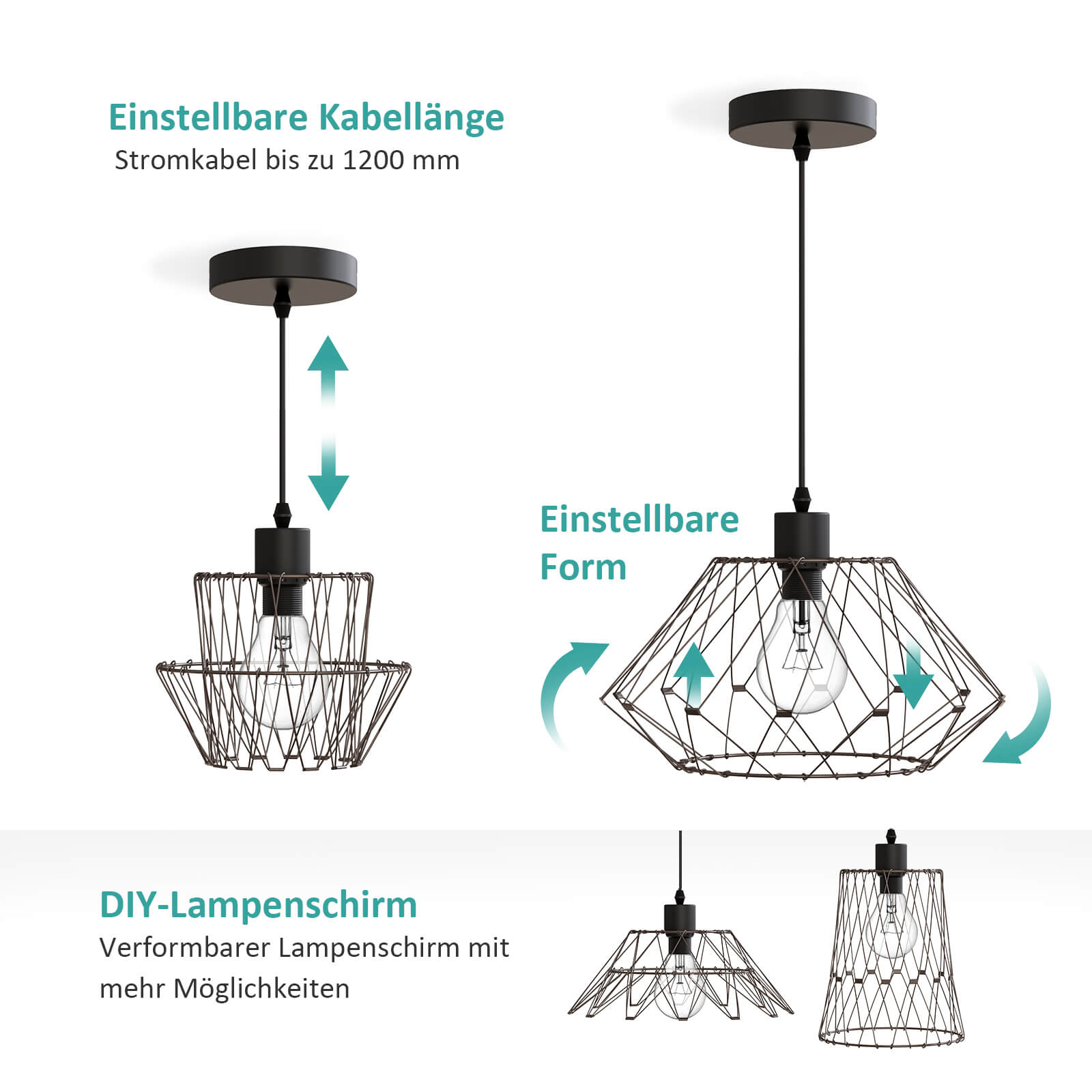 emke-l18b2bl-suspension-fer-anthracite-e27-d-formable image 5
