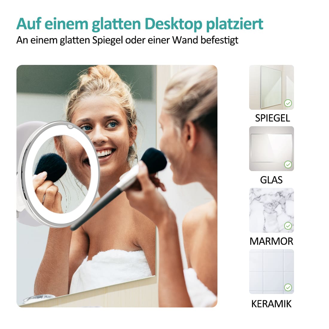 emke-miroir-grossissant-led-5x-ventouse-175-mm-rotatif-360 image 3