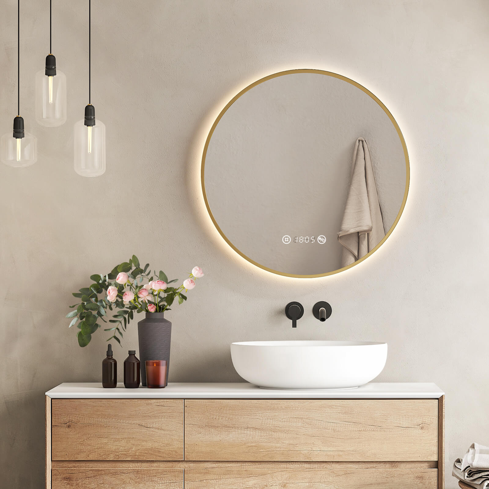 emke-miroir-lumineux-olm09-rond-led-noir-60-cm-antibu-e image 6
