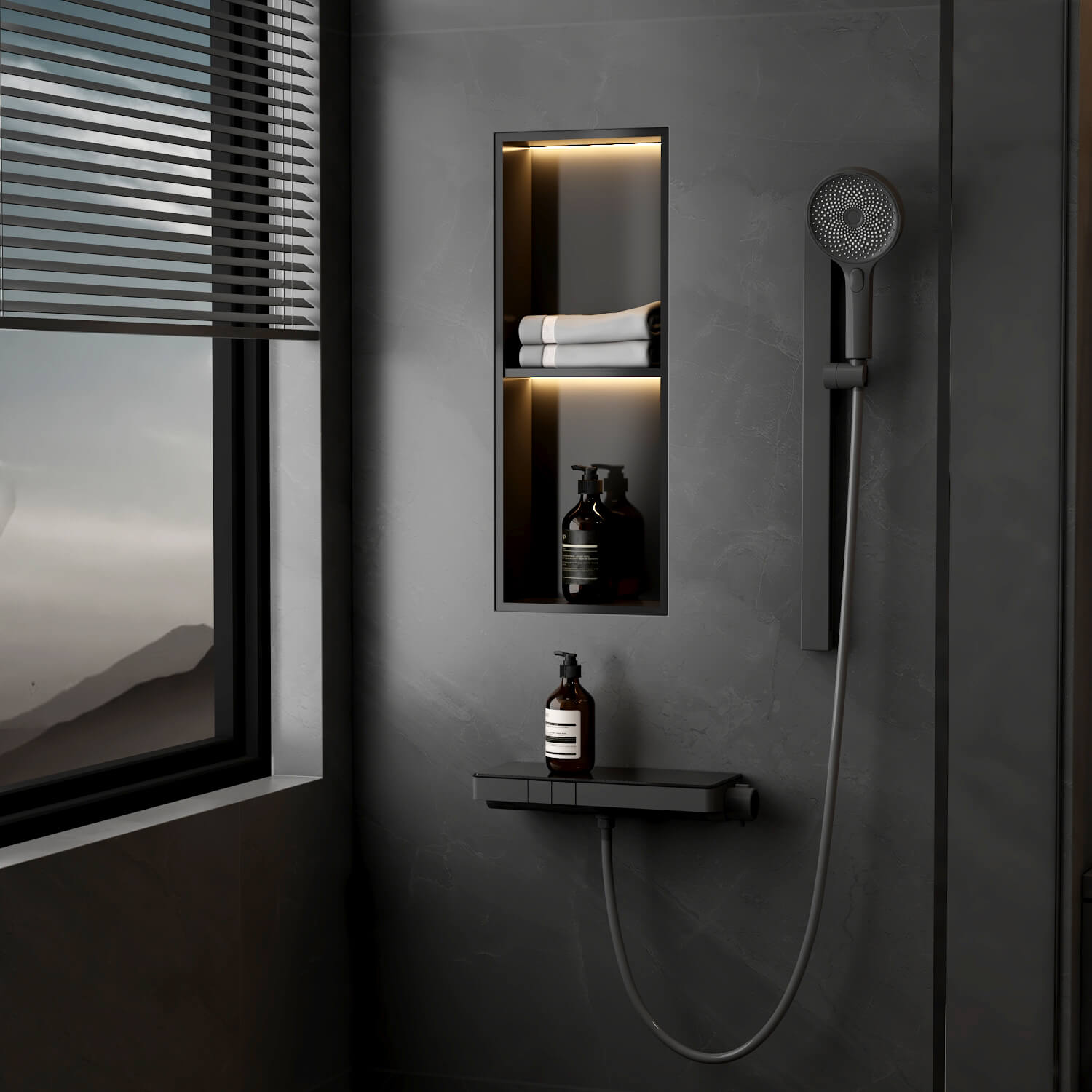 emke-f22-colonne-douche-thermostatique-anthracite image 3
