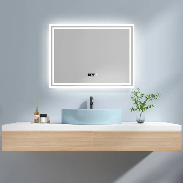 emke-lm04-miroir-lumineux-salle-de-bain-60x80-tactile-6500k image 1