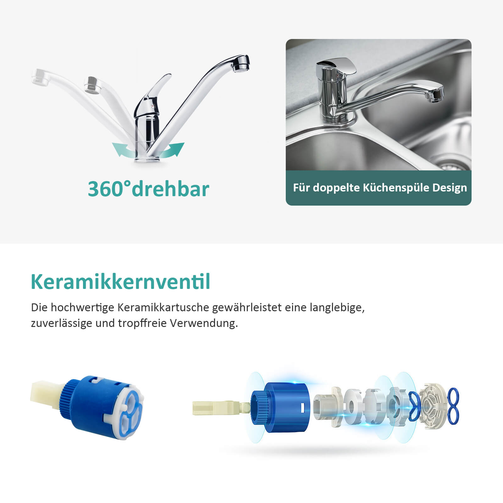 emke-f02-robinet-cuisine-chrom-360-rotatif-monocommande image 3