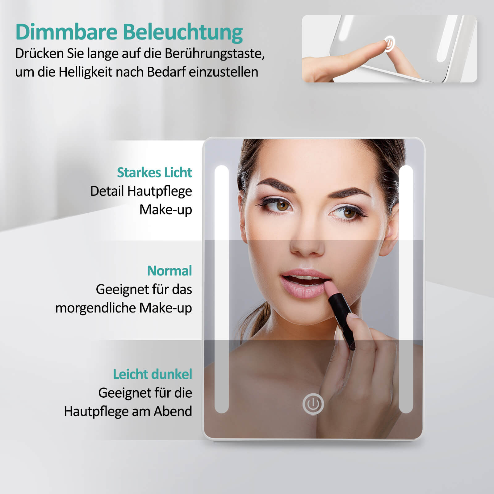emke-cm03-miroir-grossissant-led-3x-usb-luminosit-r-glable image 3