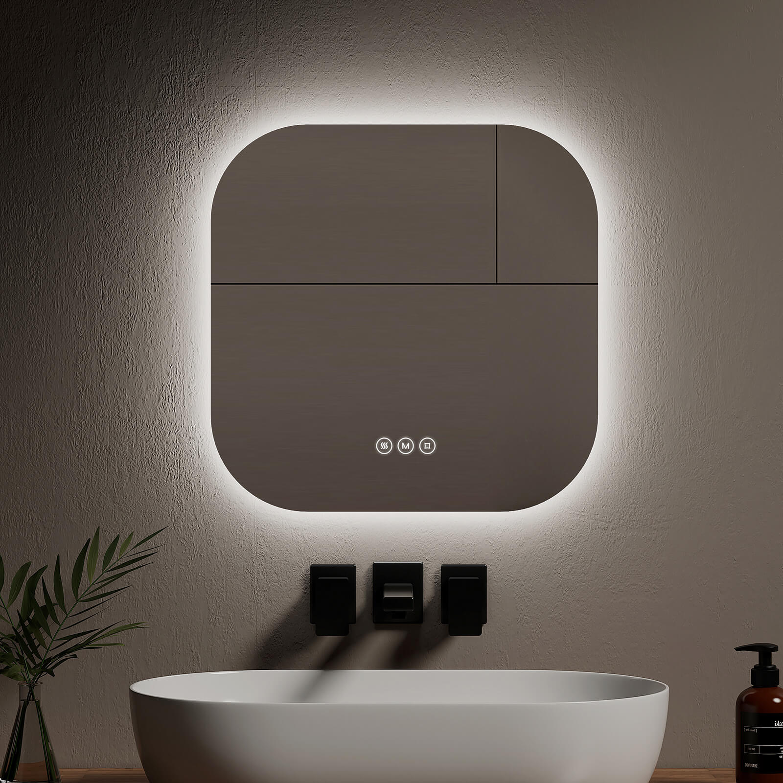 emke-lm32-miroir-led-sans-cadre-3-couleurs-60x60 image 1