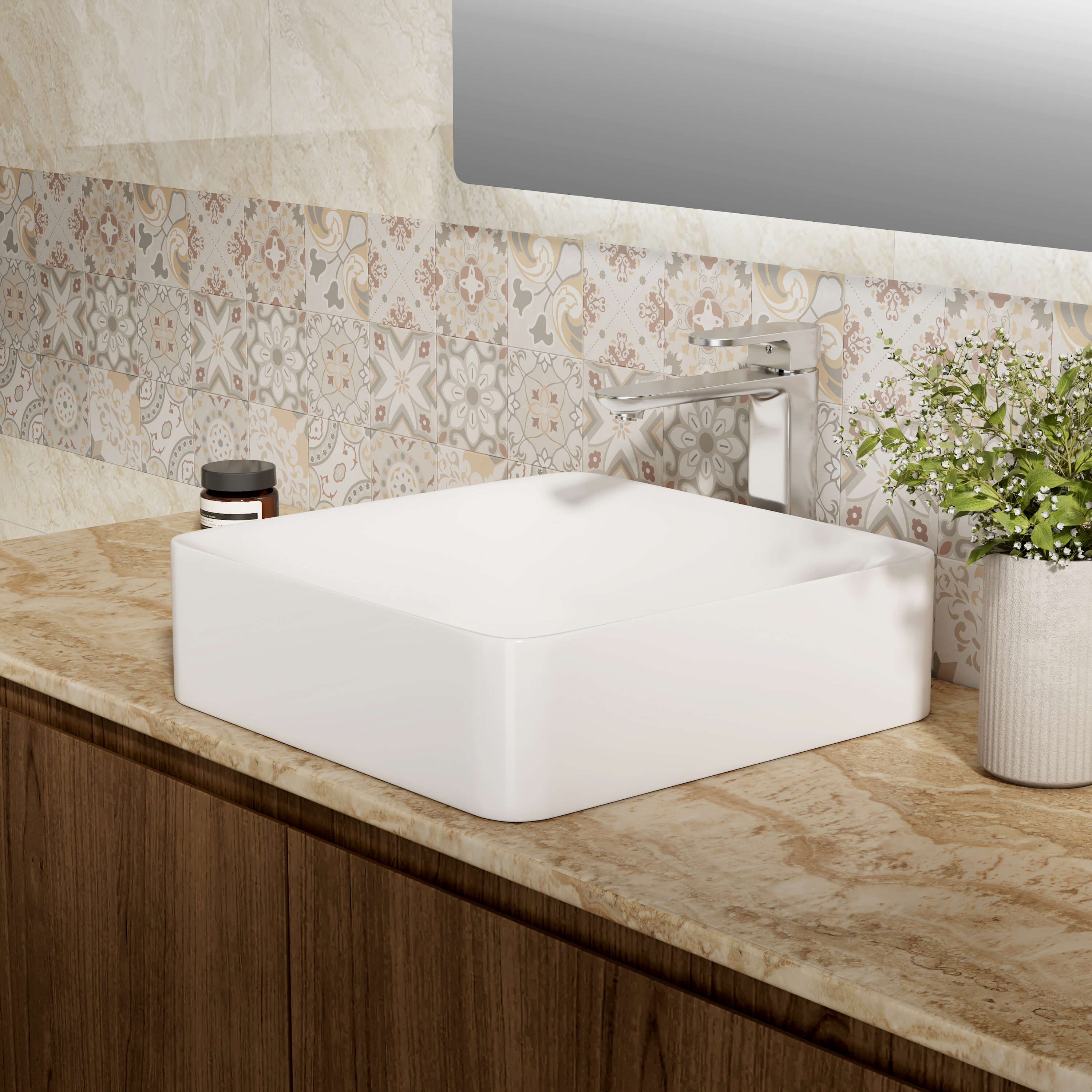 emke-cb08-vasque-poser-blanche-40x40x12-cm-c-ramique image 3