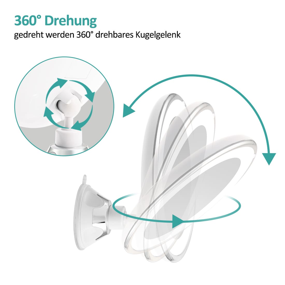 emke-miroir-grossissant-led-5x-ventouse-175-mm-rotatif-360 image 6